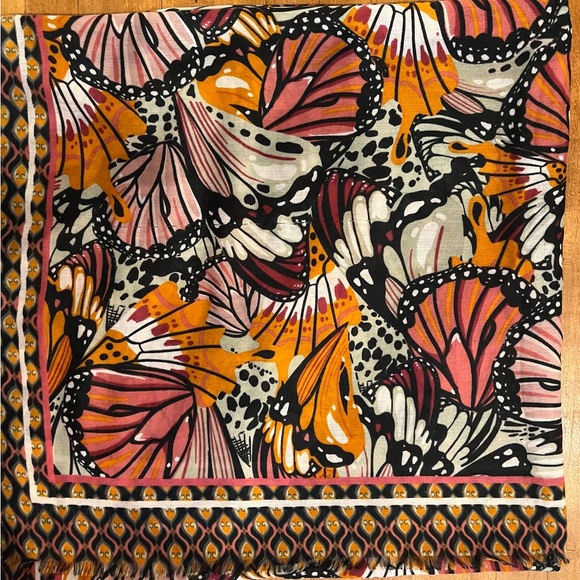 Pretty Persuasions Accessories - Pretty Persuasions Vibrant Multicolor Butterfly Print Scarf
